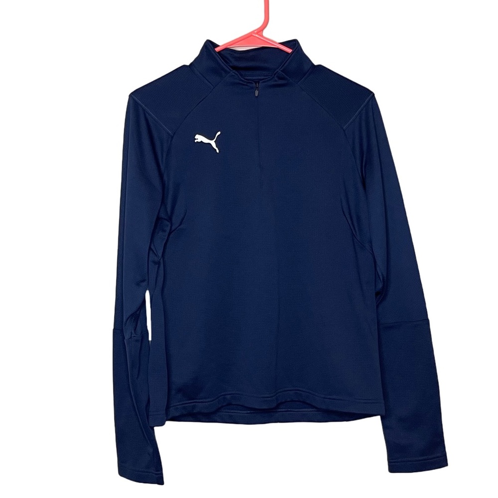Puma Women's Training Track Jacket Peacoat Puma White Full Zip Size Large
